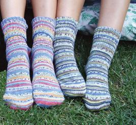 Wintersocke 41/42 | kornblau/rot