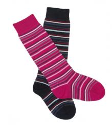 Kinder-Kniestrumpf 7/8 | marine-tomate-rohweiß-denim-eisblau | ja