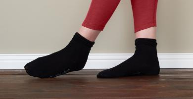 Damen Wolle-Baumwoll-Socke 35-38 | schwarz