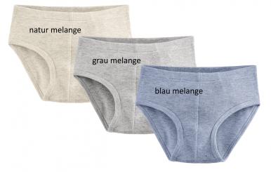 Jungen-Slip, ohne Eingriff von Living Crafts 116 | grau melange