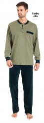 Herren-Pyjama M | oliv