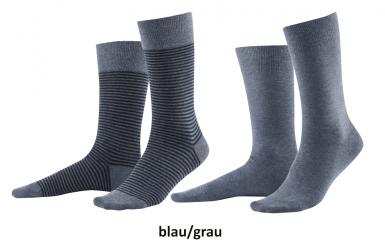 Herren-Socke im Doppelpack 43/46 | navy/indigo