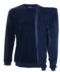 Herren-Pyjama "Frotteé" S | navy