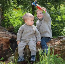 Baby-Fleece-Pullover 50/56 | hellgrau meliert