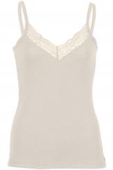 Damen-Top mit Spitze 46/48 | natur