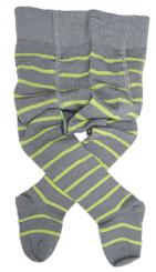 Baby-Strumpfhose 56/62 | mittelgrau/kiwi