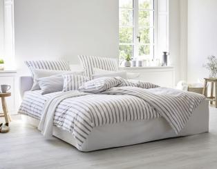 Bio-Statin-Bettwäsche "Aquarell Streifen" 