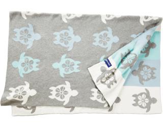 Baby-, Kinderdecke "Schildkröten" grün/blau