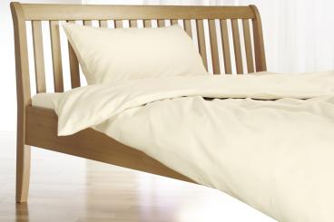 Feinbiber-Bettwäsche natur 40/80 - 155/220cm