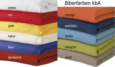 Biber-Spannbetttücher kbA 90/200cm | weiß