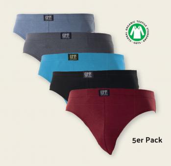 Herren-Mini-Slip 5er Pack 6 weinrot und dunkelblau