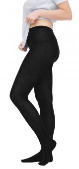 Schurwoll-Baumwoll-Strumpfhose L | schwarz