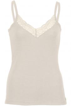 Damen-Top mit Spitze 46/48 | natur