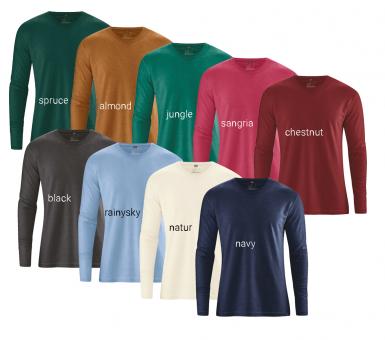 Herren-Shirt mit langem Arm XL | black